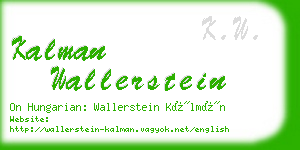 kalman wallerstein business card